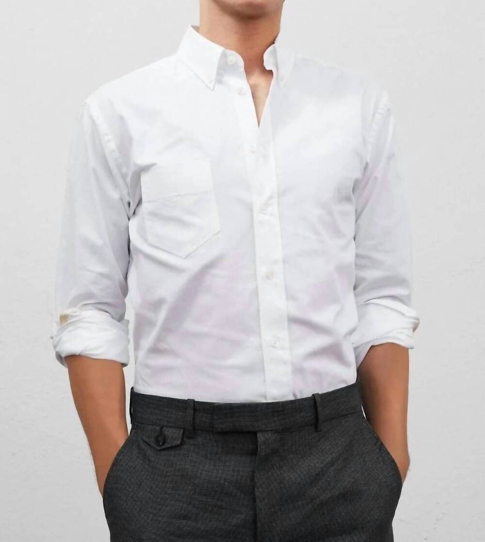 NEW BILLY REID arnie oxford shirt in white